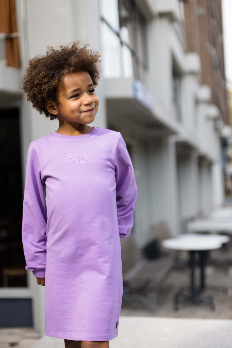 LEVV Paarse sweaterjurk Neuze Neuze Kinderkleding
