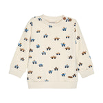 Brands4Kids/Minymo - Beige sweater met voertuigen