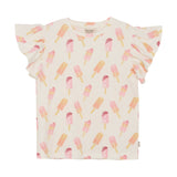 Brands4Kids/Minymo - T-shirt met all-over ijsjesprint