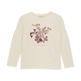 Brands4Kids/Minymo - Beige T-shirt met lange mouwen met bloemen