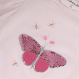 Brands4Kids/Minymo - Lichtroze T-shirt met vlinder