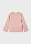 Mayoral - Lichtroze T-shirt met lange mouwen met hartjes