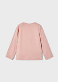 Mayoral - Lichtroze T-shirt met lange mouwen met hartjes