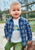 Mayoral - Blauw geruit hemd
