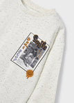 Mayoral - Gespikkelde T-shirt met lange mouwen