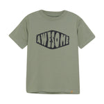Brands4Kids/Minymo - Kakikleurige T-shirt met 'Awesome'