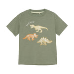 Brands4Kids/Minymo - Kakigroene T-shirt met dino's