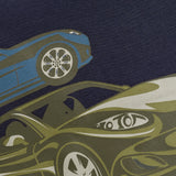 Minymo - Donkerblauwe T-shirt met lange mouwen met auto's