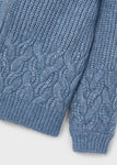 Mayoral - Blauw gebreid vest met kap