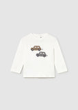 Mayoral - T-shirt met lange mouwen met auto's