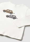 Mayoral - T-shirt met lange mouwen met auto's