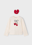 Mayoral - Beige T-shirt met lange mouwen met scrunchie