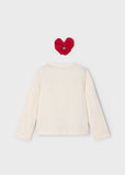 Mayoral - Beige T-shirt met lange mouwen met scrunchie