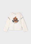 Mayoral - T-shirt met lange mouwen met teddybeer
