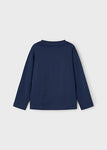 Mayoral - Donkerblauwe T-shirt met lange mouwen
