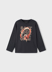 Mayoral - Donkergrijze T-shirt met lange mouwen