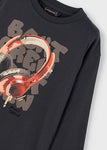 Mayoral - Donkergrijze T-shirt met lange mouwen
