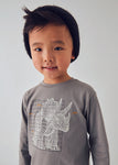 Mayoral - Grijze T-shirt met lange mouwen 'glow in the dark'