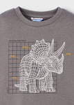 Mayoral - Grijze T-shirt met lange mouwen 'glow in the dark'