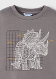 Mayoral - Grijze T-shirt met lange mouwen 'glow in the dark'