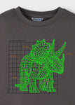 Mayoral - Grijze T-shirt met lange mouwen 'glow in the dark'