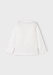 Mayoral - Witte T-shirt met lange mouwen met dino