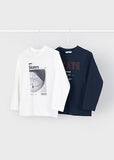 Mayoral - Set van 2 T-shirt met lange mouwen