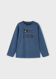 Mayoral - Blauwe T-shirt met lange mouwen