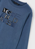 Mayoral - Blauwe T-shirt met lange mouwen