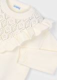 Mayoral - Beige sweater met ruffles