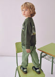 Mayoral - Kaki sweater met honkbal