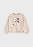 Mayoral - Zachte beige trui met bloemen