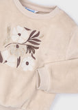 Mayoral - Zachte beige trui met bloemen