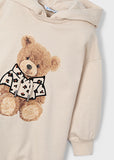 Mayoral - Beige sweaterjurk met beer