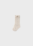 Mayoral - Beige kousen met een strik
