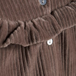 Brands4Kids/Enfant - Donkerbruin ribfluwelen jurk
