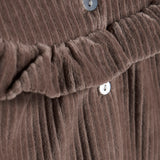 Brands4Kids/Enfant - Donkerbruin ribfluwelen jurk