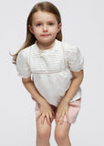 Mayoral - Wit T-shirt met leuke details