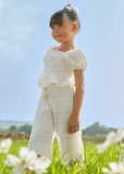 Mayoral - Witte broek met kanten afwerking