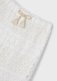 Mayoral - Witte broek met kanten afwerking