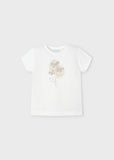 Mayoral - Witte T-shirt met bloemen