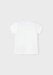 Mayoral - Witte T-shirt met bloemen