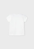 Mayoral - Witte T-shirt met bloemen