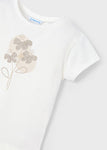 Mayoral - Witte T-shirt met bloemen