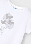 Mayoral - Witte T-shirt met bloemen