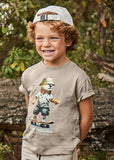 Mayoral - Beige T-shirt met beer