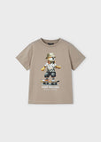 Mayoral - Beige T-shirt met beer