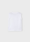 Mayoral - Wit T-shirt zonder mouwen met surfboarden