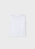 Mayoral - Wit T-shirt zonder mouwen met surfboarden