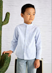 Mayoral - Blauw/wit gestreept hemd